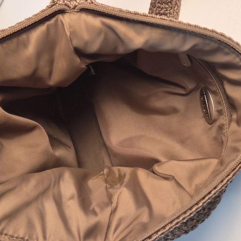 Beautiful Talbots light brown crochet shoulder bag - Picture 9 of 10